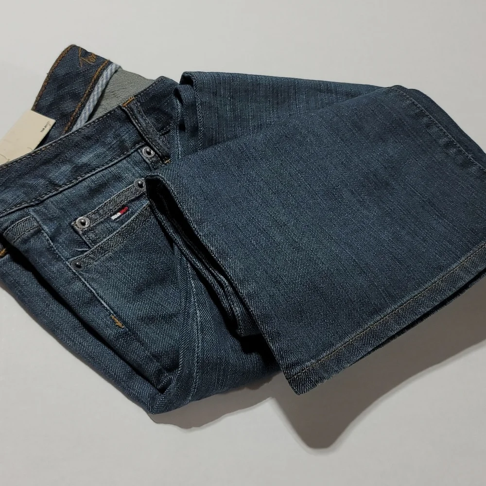 Vintage Rare Tommy Jeans Casual Retro Y2K Streetwear Low Rise Boot Cut Denim 4R - Picture 12 of 12